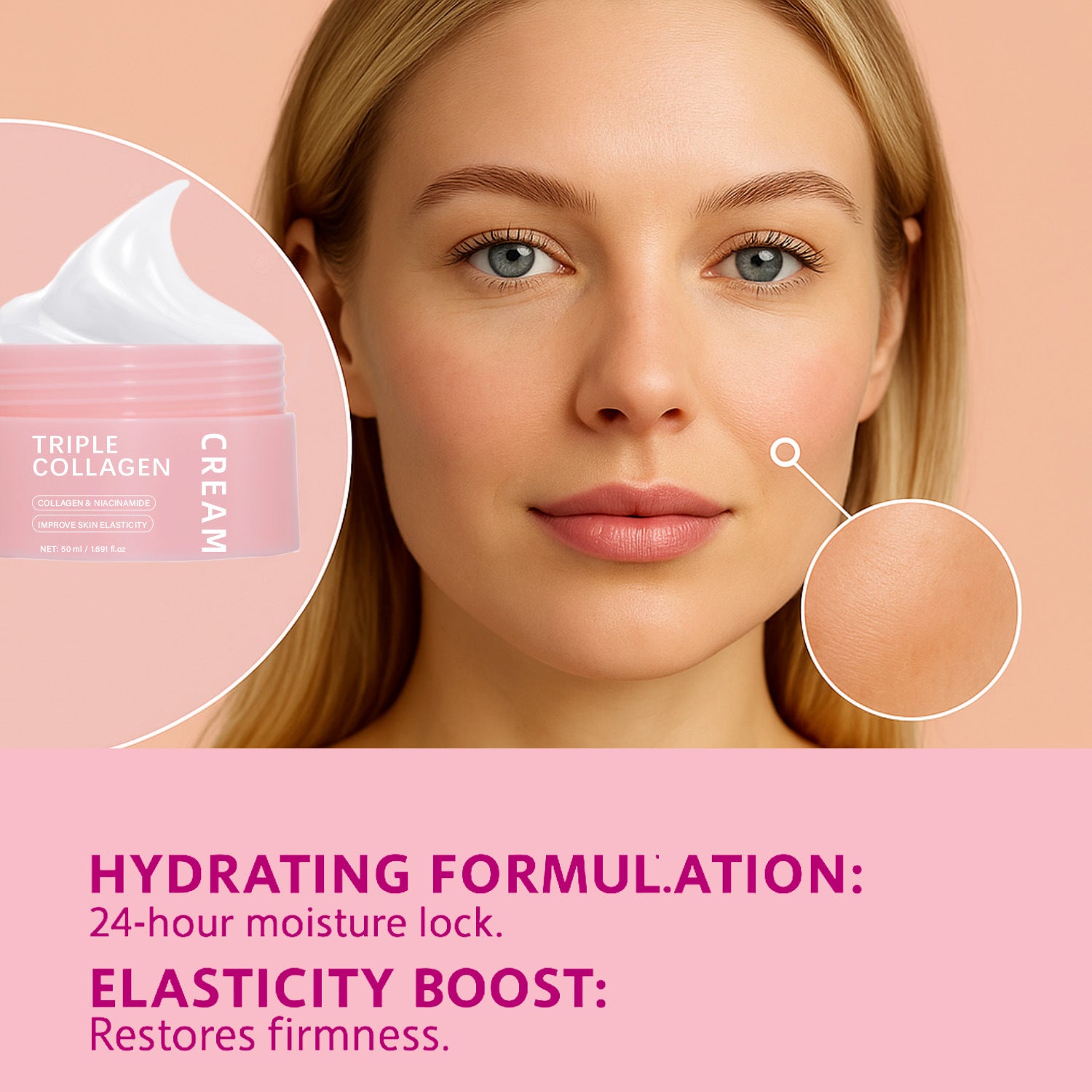 Triple Collagen Egg White Icing Cream 50ml – Firming & Nourishing Skincare - Glowy Skin