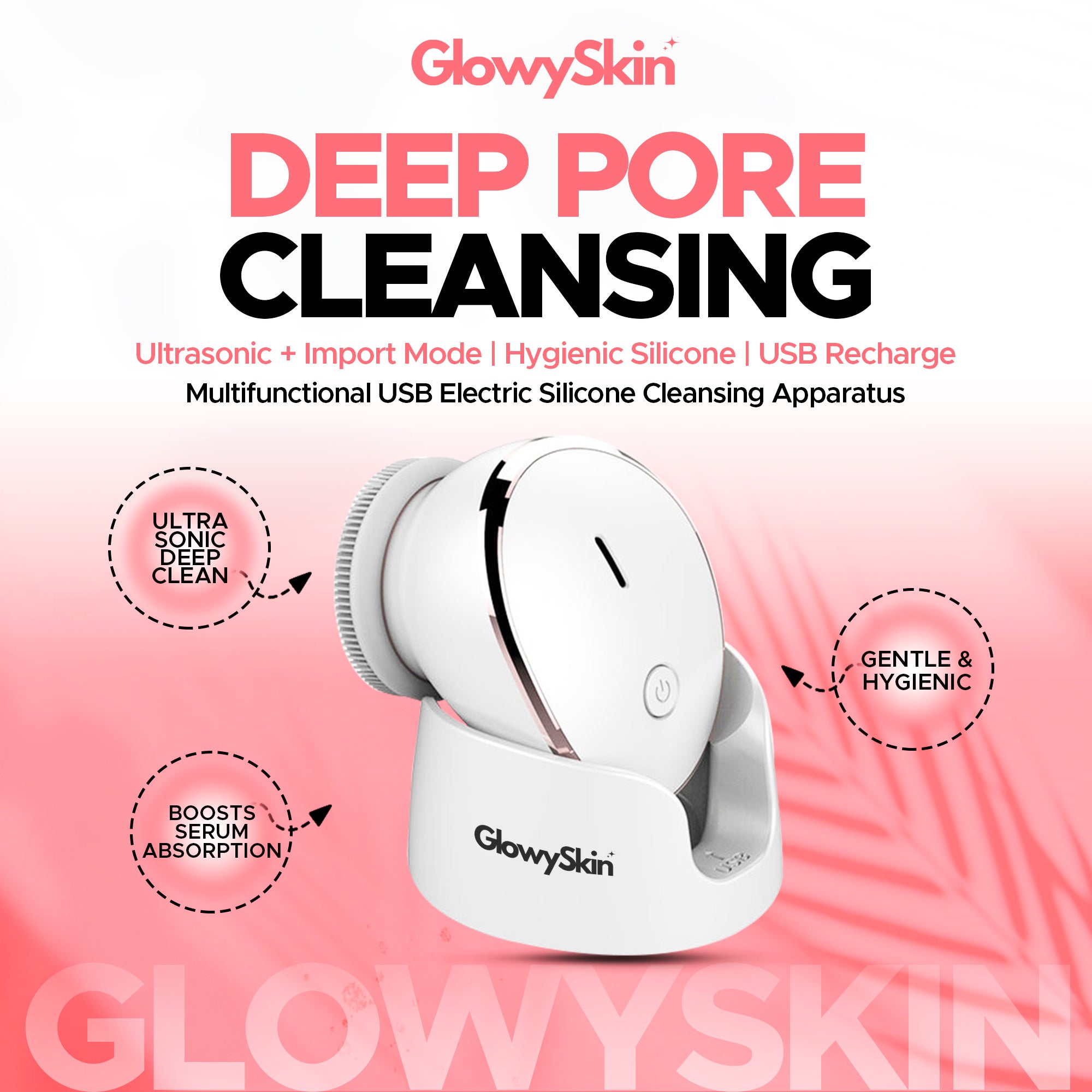 Multifunctional USB Electric Silicone Cleansing – Deep Facial Cleansing & Skin Rejuvenation
