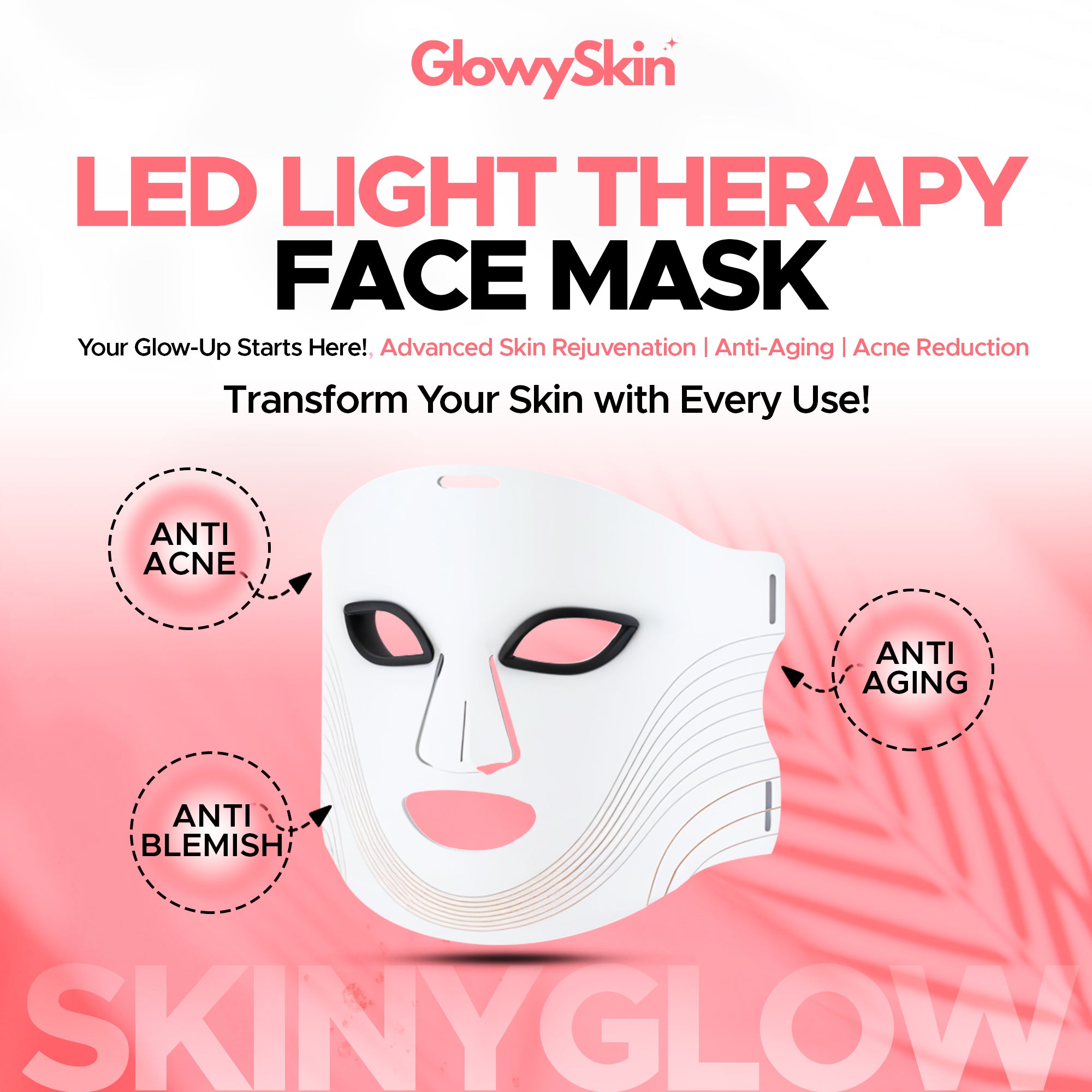LED Photon Therapy Facial Mask – 7-Color Light & Infrared | At-Home Anti-Aging Skincare