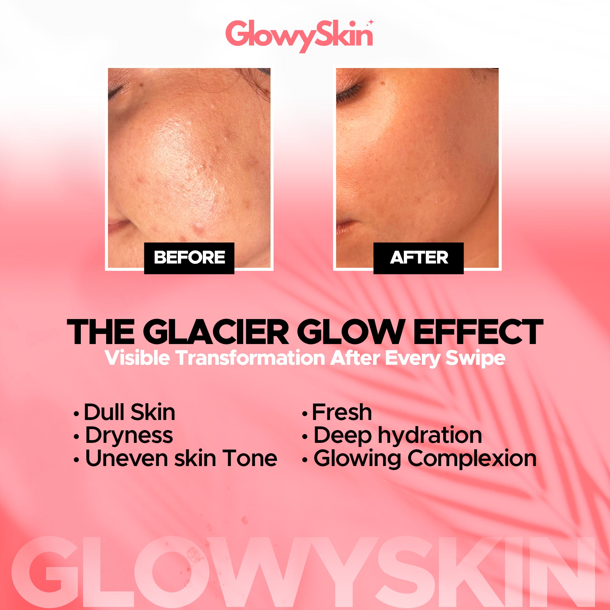 Glacier Water Soothing Cotton Pads – 60 Pieces | Deep Hydration & Instant Freshness