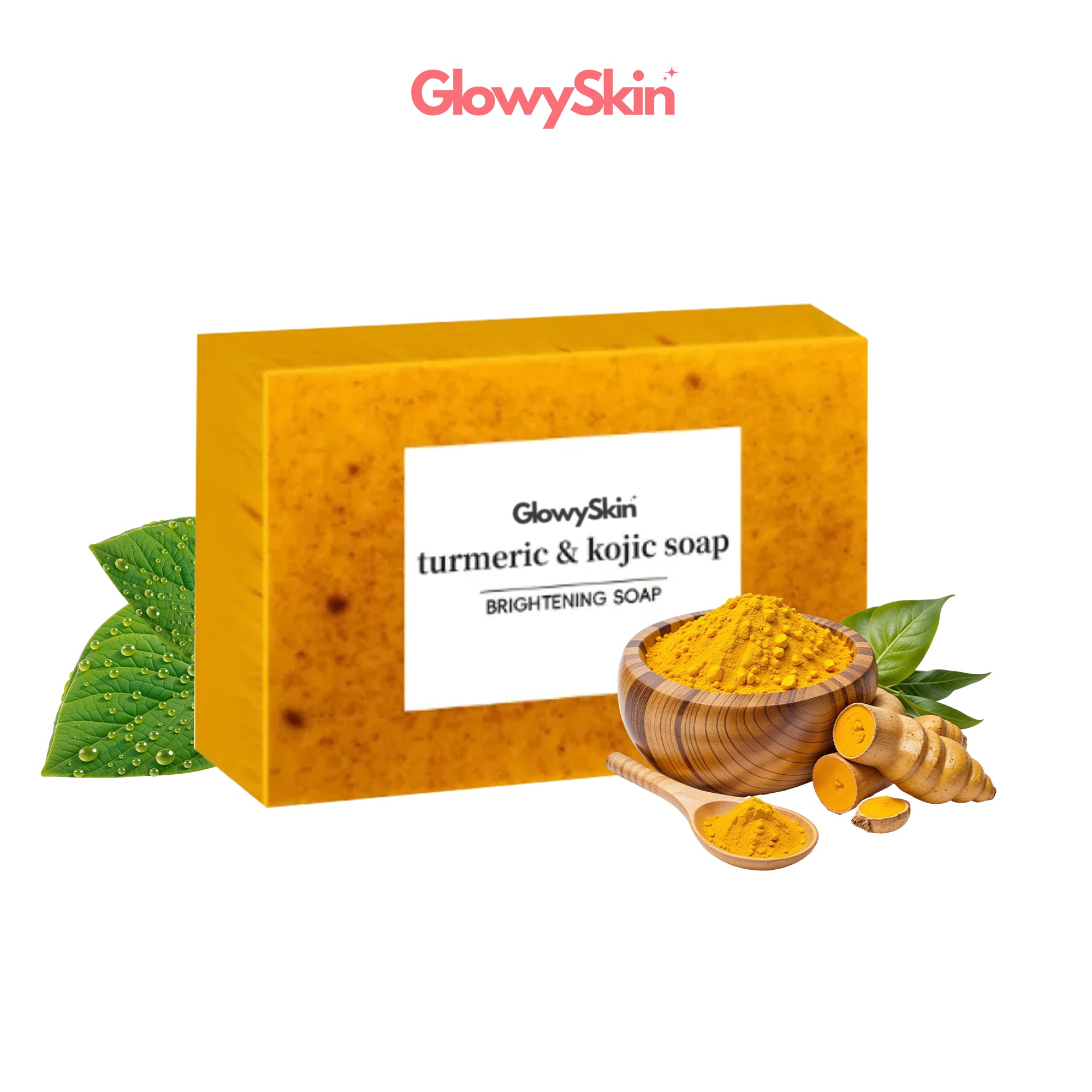 GlowyShield™ Turmeric Kojic Acid Soap – Deep Cleansing and Brightening