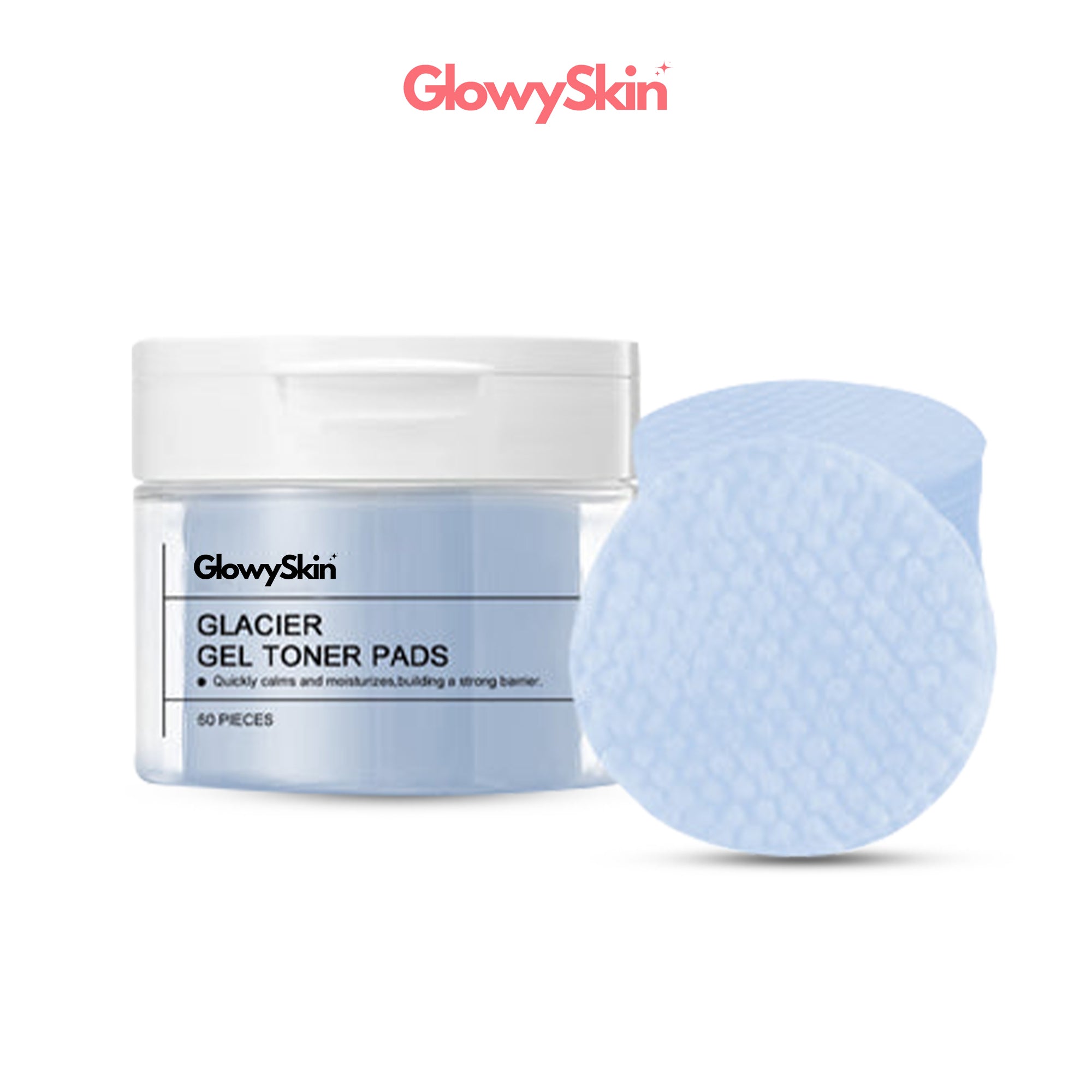 Glacier Water Soothing Cotton Pads – 60 Pieces | Deep Hydration & Instant Freshness